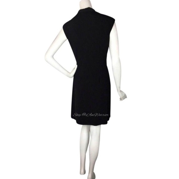 BCBGMaxAzria black matte stretch jersey dress *shop@iamwarrior - Picture 6 of 9